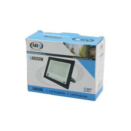 2PCS 50W  LED PROJEKTÖR  15X11.5CM AYDINLATMA AÇISI: 120 DERECE 50.000 SAAT ÖMÜR MODEL-ARS50W (4172)