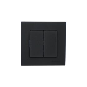 MUTLUSAN RİTA-2220 402 0284 POŞETLİ SİYAH - KOMÜTATÖR - 2Lİ ANAHTAR PRİZ VİDALI - ÇERÇEVELİ (4172)