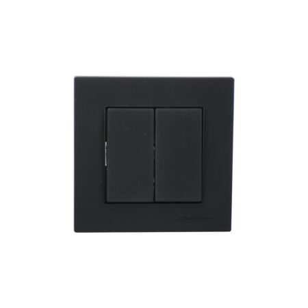 MUTLUSAN RİTA-2220 402 0284 POŞETLİ SİYAH - KOMÜTATÖR - 2Lİ ANAHTAR PRİZ VİDALI - ÇERÇEVELİ (4172)