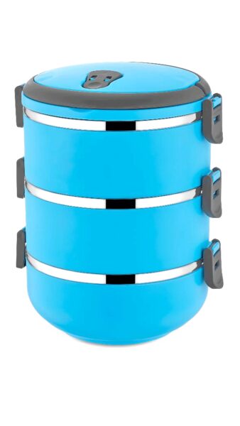 MAVİ 3LÜ SEFER TASI SAKLAMA KABI 1.8LT (4172)