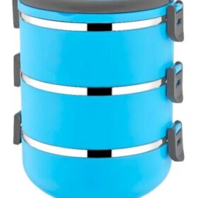 Sefer Tası Yemek Termosu Saklama Kabı Termosu 3lü - Mavi (4172)