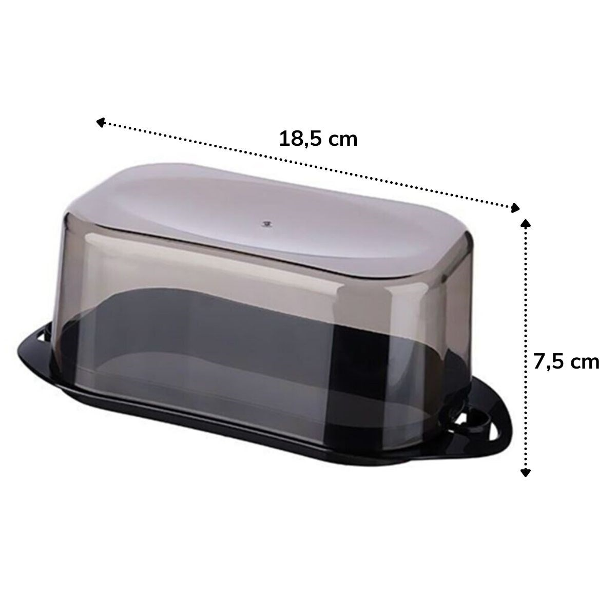 Kilitli Plastik Kapaklı Kahvaltılık Tereyağlık Peynirlik Erzak Saklama Kabı Ap-9428 (4172) - Görsel 2