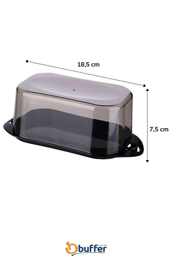 Kilitli Plastik Kapaklı Kahvaltılık Tereyağlık Peynirlik Erzak Saklama Kabı Ap-9428 (4172) - Görsel 5