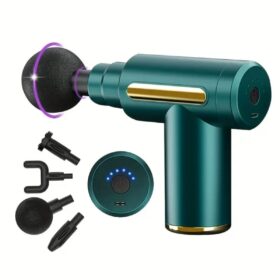 4 Masaj Başlıklı Titreşim, Şarj Edilebilir Küçük Masaj Aleti,Masaj Tabancası (4172)