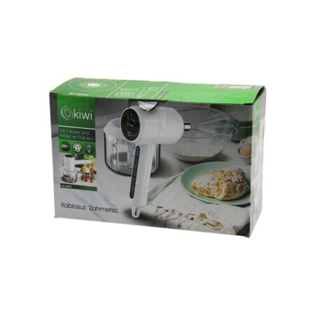 KİWİ KC-8232 2İN1 USB ŞARJLI MİKSER - DOĞRAYICI 20W200ML3-KADEME HIZ=IŞIKLI GÖSTERGE DC 5V / 1ALİ-İON PİL:1500mAh (4172)