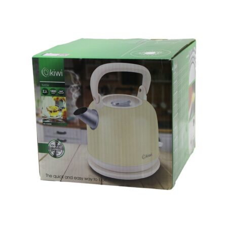 KİWİ KK-3340W KREM NOSTALJİ DEMLİK MODELÇELİK KETTLE SU ISITICI 2.2LT1800W PASLANMAZ ÇELİK GÖVDE- GİZLİ RESİZTANS (4172)