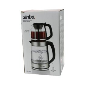 CAM ELEKTRİKLİ ÇAY SETİ ÇAYCI 2LT+1.2LT 1500W MAVİ LEDLİ 360 DERECE ÇELİK SÜZGEÇ KROM KAPLAMA (4172)