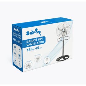 3İN1 KULLANIM 18 İNÇ 45 CM SANAYİ TİPİ AYAKLI VANTİLATÖR 5-METAL PERVANE 3-KADEME HIZ 75WY:150CM FAN (4172)