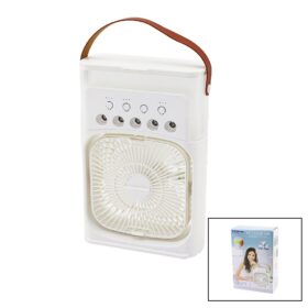 3İN1 HAVA NEMLENDİRME - FAN - GECE LAMBASI MASA ÜSTÜ BUZLU VANTİLATÖR 360 DERECE USB ŞARJ 3KADEME HIZ (4172)