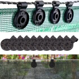 10 Adet Güneşlik Filesi Sabitleme Klipsleri, Gölgelik Bezi ve Brandalar İçin Dayanıklı Plastik Kelepçe Kancaları (4172)