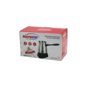 ÇELİK ELEKTRİKLİ CEZVE TÜRK KAHVE MAKİNESİ - 6 FİNCAN TAK-ÇIKAR KULP 400ML MSR-7600 (4172)