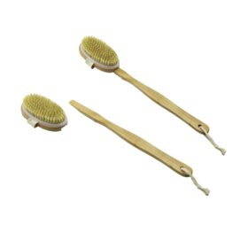 2İN1 KULLANIM = AHŞAP SAPLI - ELE GEÇMELİ  SIRT KESESİ - DUŞ FIRÇASI  FIRÇA:6 X 12CM + SAP:26.5CM =38.5CM (4172)