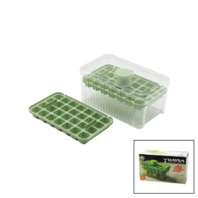 28+28=56LI KÜP ŞEKİL HAZNELİ=MİKA KRİSTAL BUZLUK 2İN1 KAPAK KULPU=KULP - KULPA BAS=BUZ DÜŞÜR (4172)