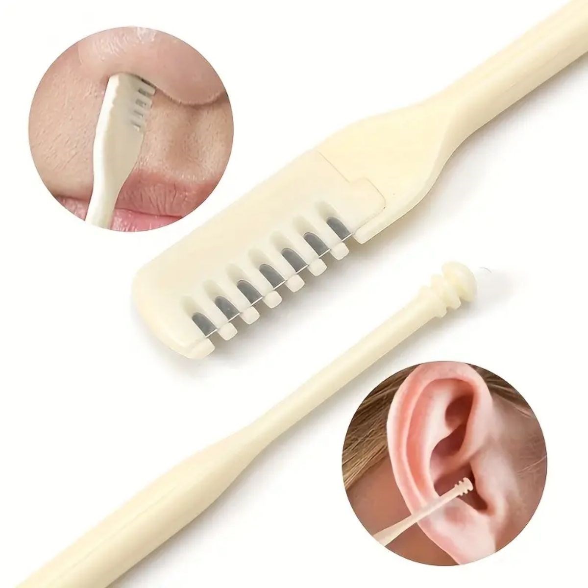 2'Si Bir Arada 2 Parça Kutulu Burun Kıl Alma ve Kulak Temizleme Aparatı (4172) - Görsel 2