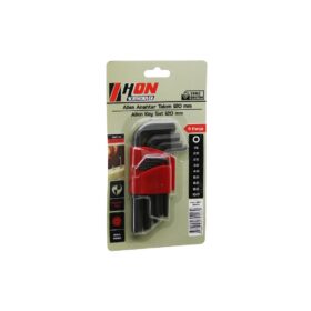 9PCS SİYAH KISA - DÜZ 120MM ALYAN ALLEN ANAHTAR TAKIMI BRKT-702279 (4172)