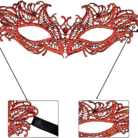 Kırmızı Dantel Masquerade Maskesi 5 No (4172)