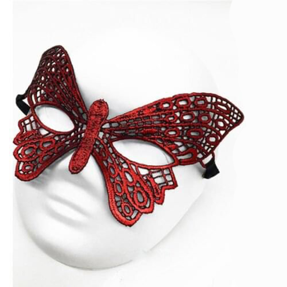 Kırmızı Dantel Masquerade Maskesi 7 No (4172) - Görsel 2