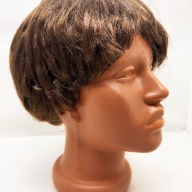 Kahve Renk Kısa Kesim İçi Astarlı Erkek Peruğu (4172)