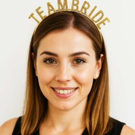 Altın Renk Team Bride Taç Plastik – Gelin ve Nedime Tacı (4172)