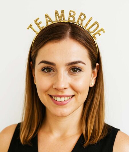 Altın Renk Team Bride Taç Plastik – Gelin ve Nedime Tacı (4172)