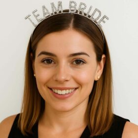 Gümüş Renk Team Bride Taç Plastik – Gelin ve Nedime Tacı (4172)