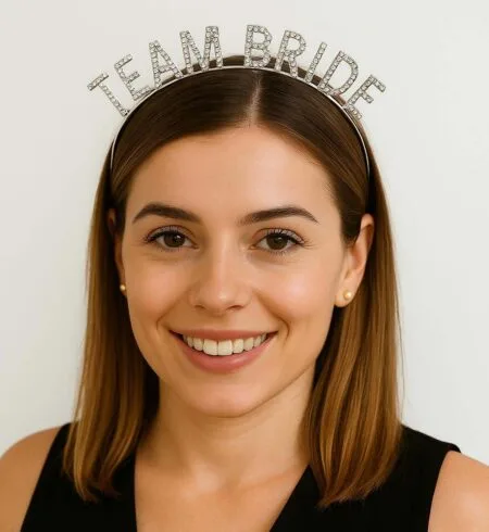 Gümüş Renk Team Bride Taç Plastik – Gelin ve Nedime Tacı (4172)