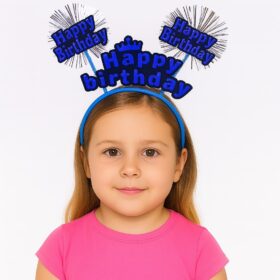 Doğum Günü Kutlaması İçin Mavi Taç – Işıltılı Yazılı Parti Tacı (4172)