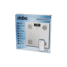 YAĞ ÖLÇERAKILLI BLUETOOTH CAM BASKÜL PİLLİ 180KG/50GR 28X28CM 8-KİŞİ HAFIZA LCD EKRAN GÖSTERGE SBS-4467 (4172)