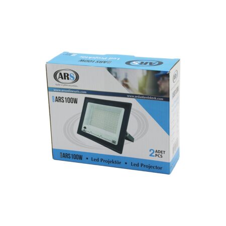 2PCS 100W LED PROJEKTÖR  19X15.5CM AYDINLATMA AÇISI: 120 DERECE 50.000 SAAT ÖMÜR MODEL-ARS100W (4172)
