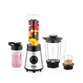 BUZ KIRICI - KAHVE ÖĞÜTÜCÜ HAZNELİ - ŞİŞELİ ÇOK AMAÇLI SMOOTHIE BLENDER 800ML - 500W SHB-3190 (4172)