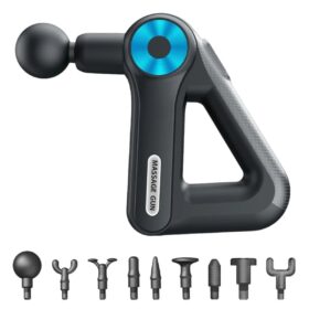 12 Farklı Başlıklı Profesyonel Masaj Tabancası - Kas Gevşetici ve Yorgunluk Giderici Masaj Aleti (4172)