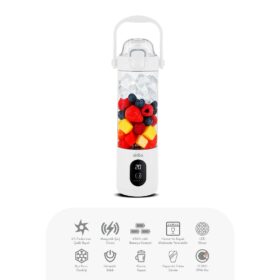 ŞARJLI TAŞINABİLİR SMOOTHİE BLENDER 700MLBUZ KIRMA - ÇELİK BIÇAK MANYETİK ŞARJ 150W 4500mAh SHB-7504 (4172)