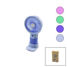 USB ŞARJLI MİNİ EL FANI ÇAP:8.4 - Y:16CM SABİT BAŞLIK 3-KADEME HIZT ELEFONLUKLU MASAÜSTÜ AYAK VANTİLATÖR (4172)