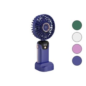 LED GÖSTERGELİ TYPE-C ŞARJLI MİNİ EL FANI SABİT BAŞLIK 5-KADEME HIZ TELEFONLUKLU M.ÜSTÜ AYAK VANTİLATÖR (4172)