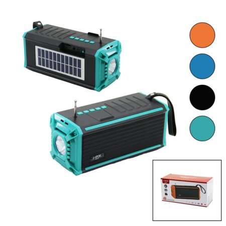 J-İPOK P-520 HASUBA HS-293 FENERLİ SOLAR PANELLİ - USB ŞARJLI BLUETOOTH FM RADYO MP3 USB - TF PLAYER 8W (4172)