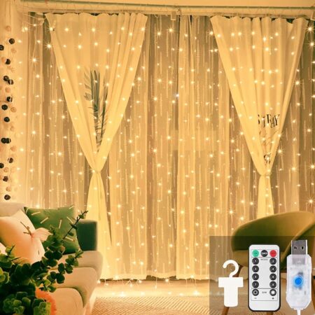 BEYAZ USB  3X3 MT - 200 LED PERİ LED DEKOR LAMBA (4172)