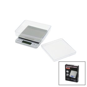 SUPERIOR MINI I-2000 3000GR/0.1GR MİNİ=10.5X13CM HASSAS TARTI - TERAZİ ŞEFFAF PLS.KAPAK  PİLLİ (4172)