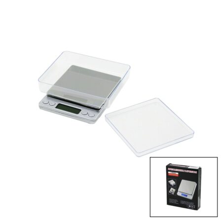 SUPERIOR MINI I-2000 3000GR/0.1GR MİNİ=10.5X13CM HASSAS TARTI - TERAZİ ŞEFFAF PLS.KAPAK  PİLLİ (4172)