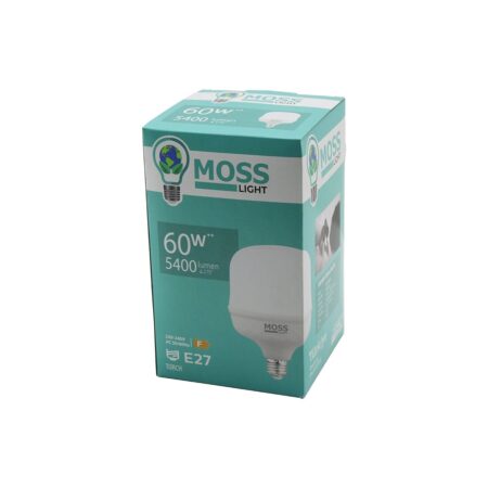 MOSS LIGHT 60W  TORCH LED AMPUL PLASTİK E27 5400LUMEN L175 DERECE 50.000 SAAT ÖMÜR IP20 185-265V AC (4172)