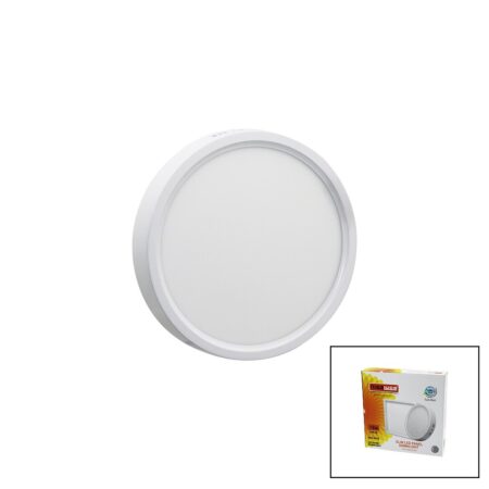 NİSALUCE EPL-18SÜ 18W BEYAZ METAL KASA SIVA ÜSTÜ YUVARLAK LED SLİM PANEL 1260LM BEYAZ=6500K 30.000 SAAT ÖMÜR (4172)