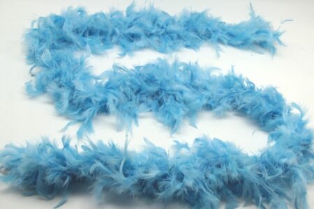 Bebek Mavisi Kabarık Tüylü Otriş Boa Dekorasyon Tüy 180 cm (4172)