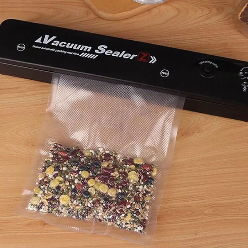 Vacuum Sealer Ev Tipi Vakumlama ve Yapıştırma Makinesi + 10 Adet Vakum Poşeti (4172) - Görsel 2