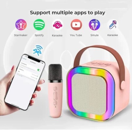 Karaoke Mikrofon Hoparlör Seti Mini (4172)