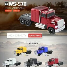 WS-570 Araba Şekli Bluetooth Hoparlör Retro HIFI Stereo Soundbox Masaüstü Bilgisayar Müzik Çalar (4172)