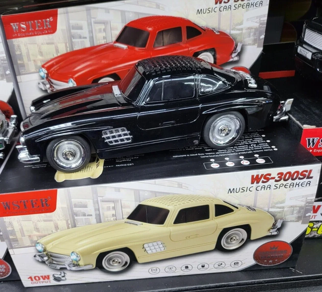 WS-300SL Klasik Benz Model 10W Bluetooth Hoparlör Fm Radyo USB (4172) - Görsel 3