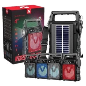 KTS-1706 Taşınabilir Güneş Enerjili Fenerli Bluetooth Hoparlör (4172)