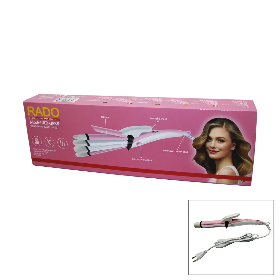 Rado RD-3835 Şekillendirici Saç Güzellik Seti - 4'lü, 60W (4172) - Görsel 3