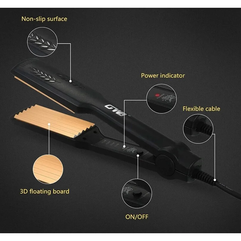 GW-7657 Elektrikli Zikzak Isıtma Ayarı Dalgalı Saç Modelleyici Saç Şekillendirici Aracı (4172) - Görsel 5