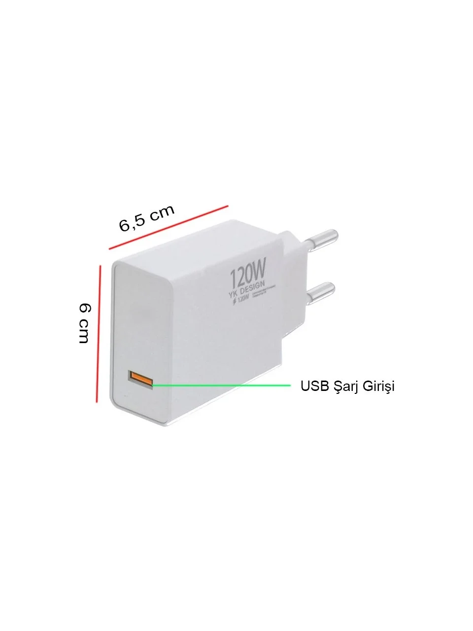 120W Süper Hızlı Şarj Cihazı - USB Type-C (4172) - Görsel 3