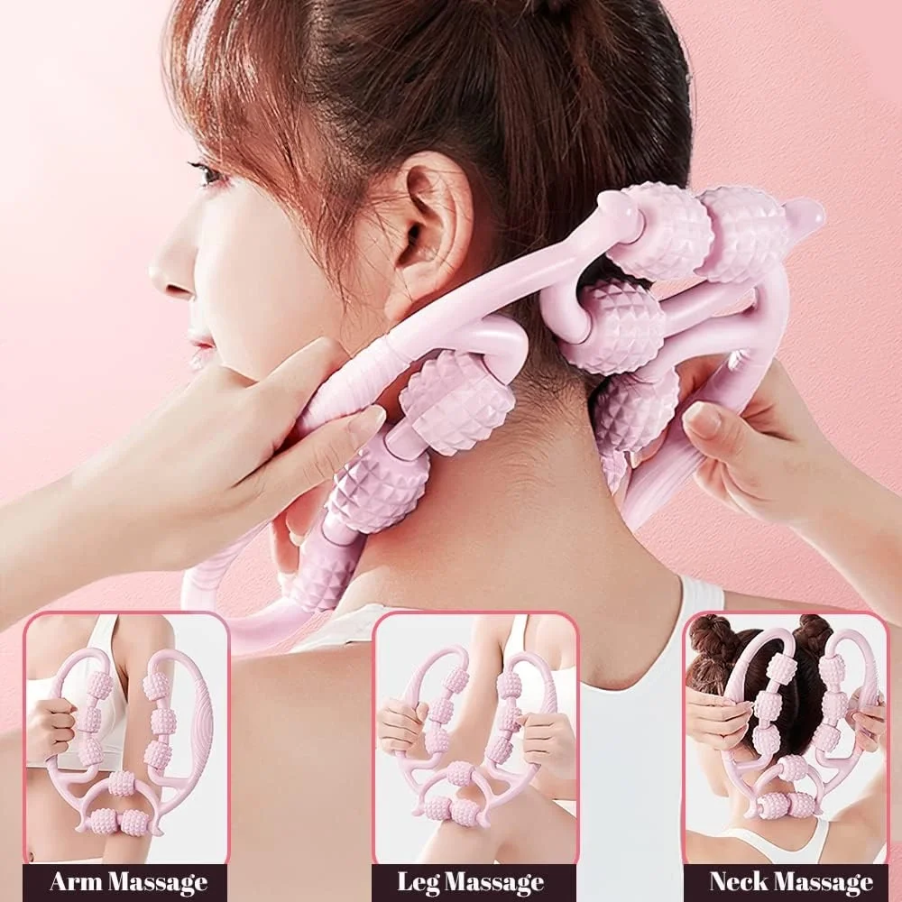 9 Tekerlekli Boyun Bacak Ayak Bel Masaj Aleti Çok Fonksiyonlu Manuel (4172) - Görsel 5